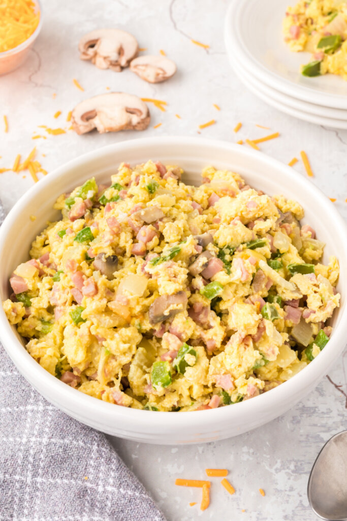 brouillade d’œufs façon Denver crémeuse