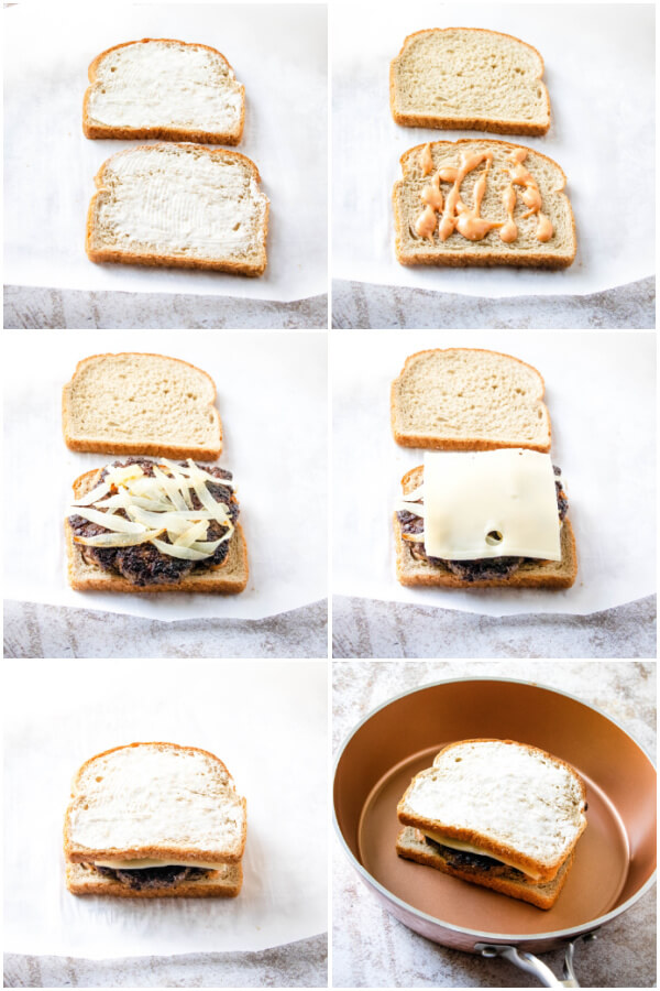 how to make and assemble a patty melt