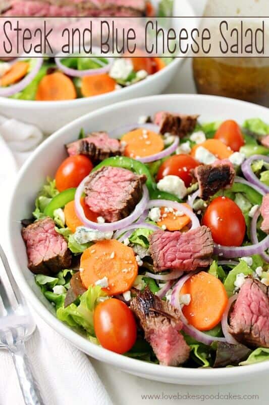 Salade au steak et au bleu