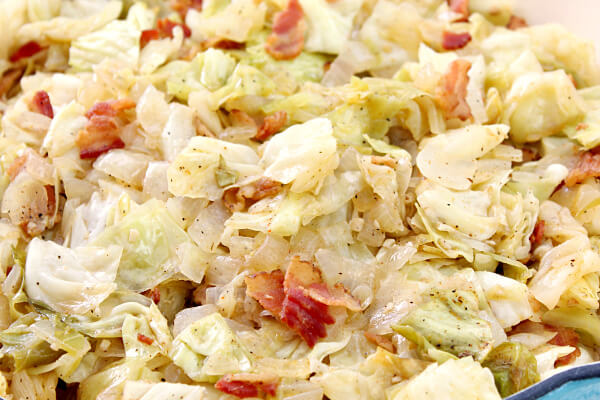 Chou Vert Frit au Bacon, Façon Sudiste