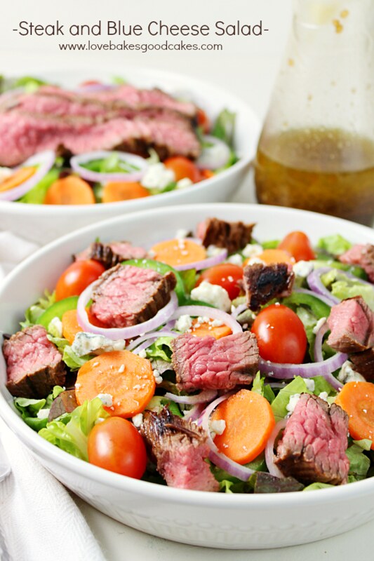 Salade steak au fromage bleu