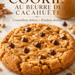 maxi cookie beurre de cacahuète recette américaine fondant