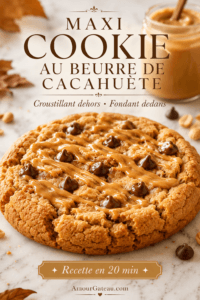 maxi cookie beurre de cacahuète recette américaine fondant